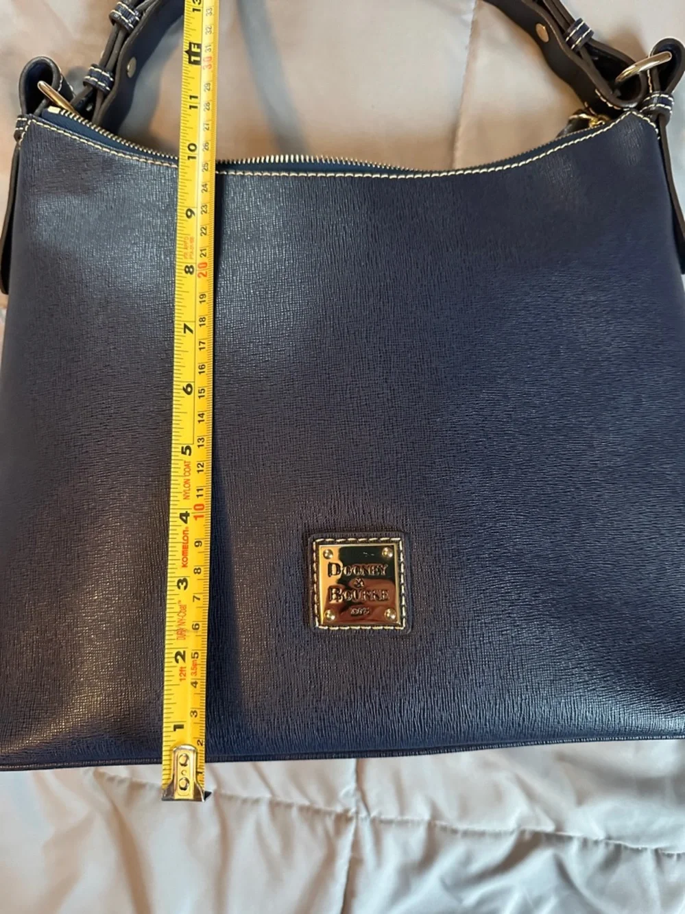 Dooney & Bourke Navy Leather Shoulder Bag - Picture 2 of 7